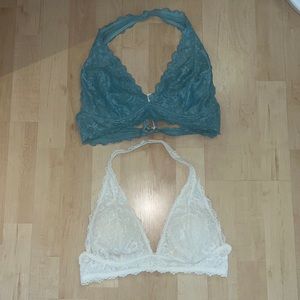FREEPEOPLE/GARBAGE WHITE AND BLUE bra